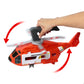Matchbox Emergency Helicopter Vehicle & Game Set, Large 16" Helicopter Transformable to Rescue Station, Hand Operated Propellers, with 1/64 Scale