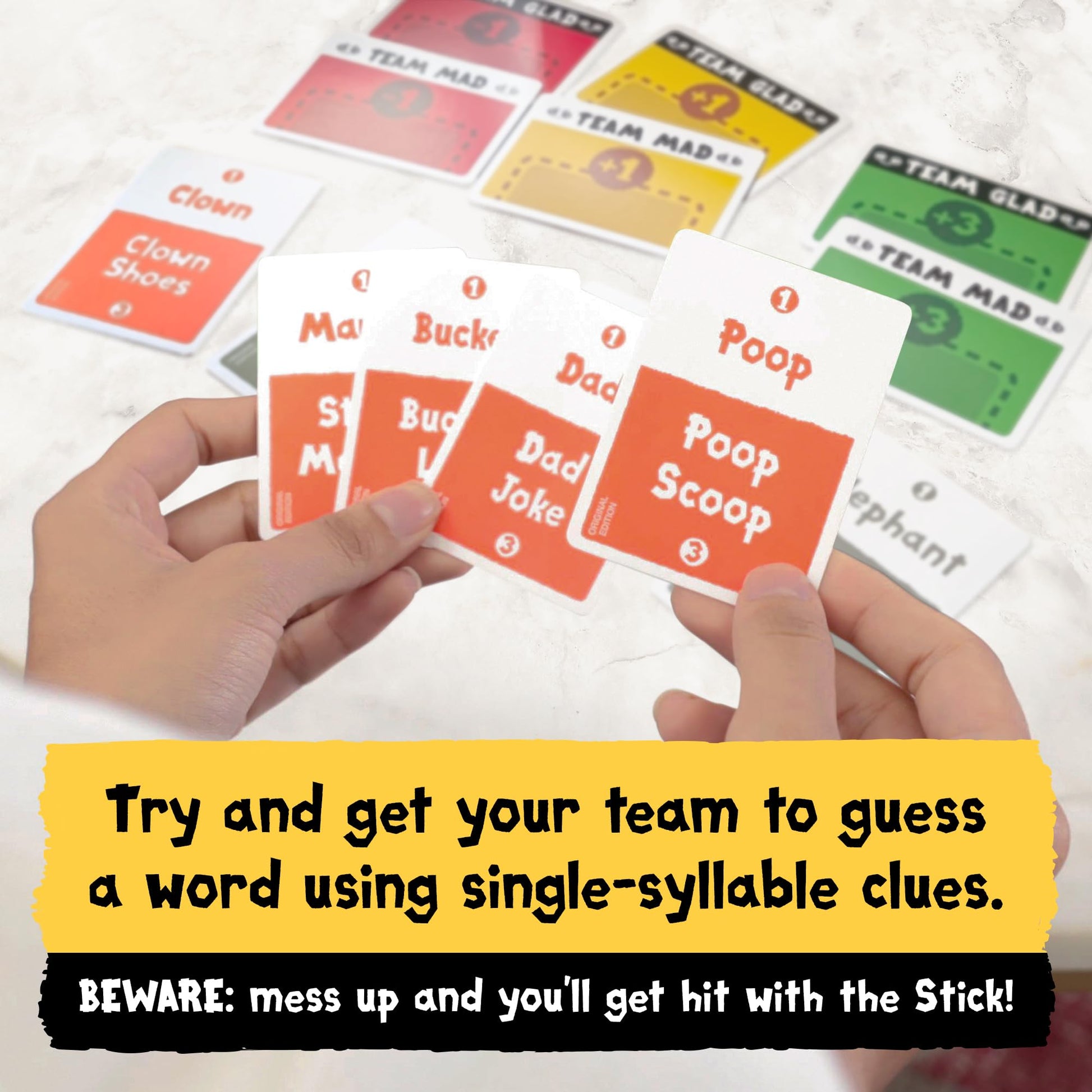 Exploding Kittens Poetry for Neanderthals 2+ Players - Ages 7+ - 15 Minutes to Play - Competitive Word Guessing Game - Party Game, Family Game Night