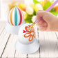 SpringFlower White Easter Eggs Painting Kit-24 Paintable Flocking Eggs with Doodle Kit for DIY Design-Hanging Flocking Eggs with Rope for Easter