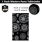 Tatuo Western Party Tablecloth Paisley Table Cover Bandana Plastic Table Cloth Rectangle Floral Tablecloth for Western Cowboy Themed Party