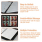 Trading Card Binder 4 Pocket, Fits 400 Cards with 50 Removable Sleeves, Portable TCG Album Folder for Standard Size Game Cards, Sports Card Holder
