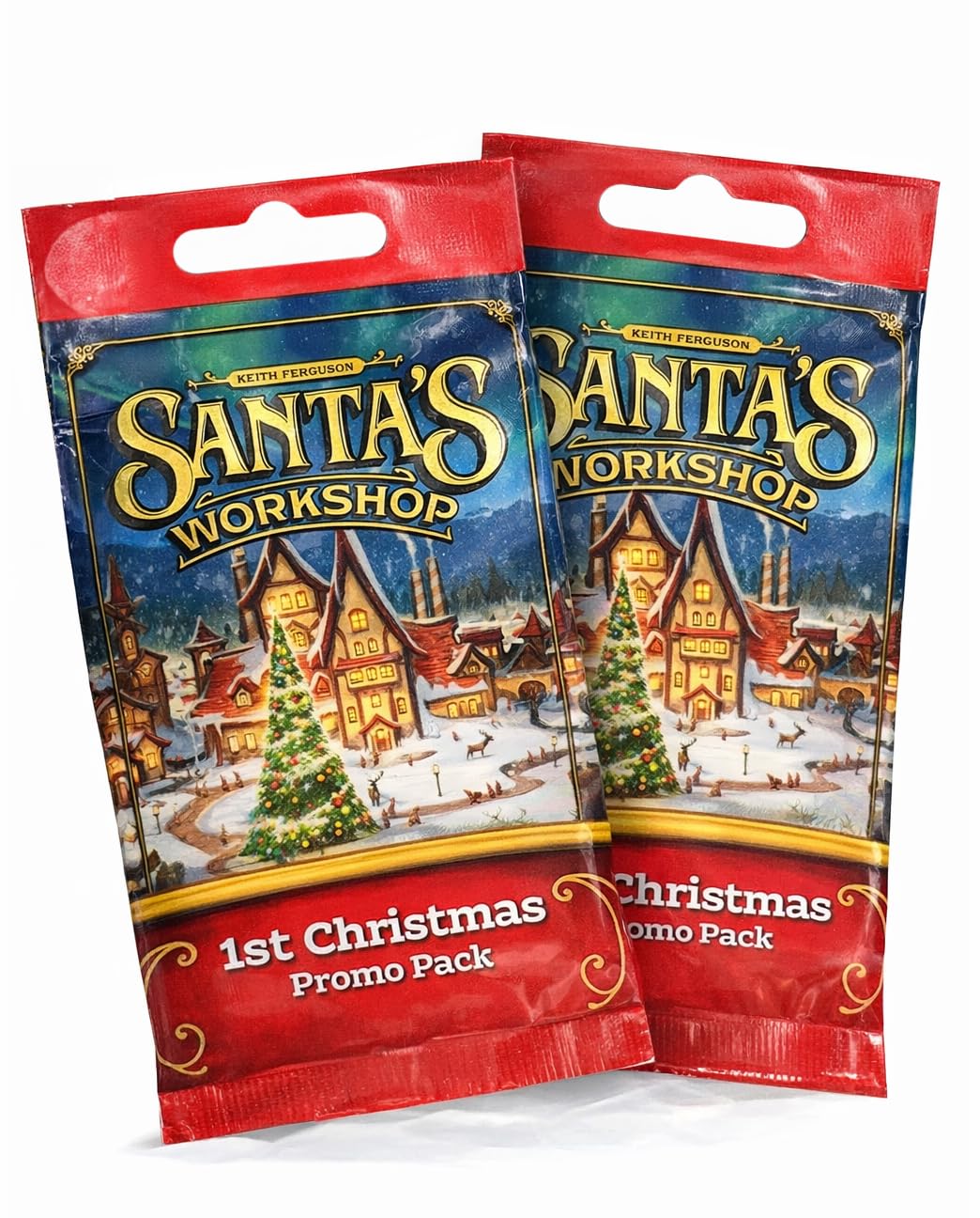 Elf Creek Games Santa’s Workshop: First Christmas Promo Pack - Expansion for Santa’s Workshop Board Game Includes 5 Toy Cards, 5 Reindeer Cards