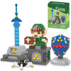 Finger Rock Link Building Set, Game Action Figure Building Kit, 4 in 1 BOTW Holding Master Sword and Hylian Shield Guardian Toys Gifts for Adults