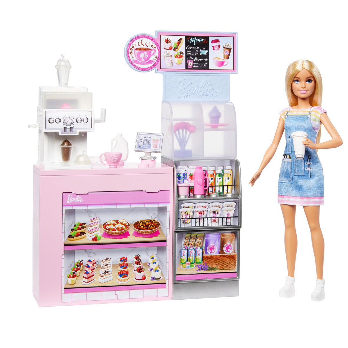 Barbie Coffee Shop Doll with Play Set and Accessories