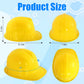 Blcculi 16 Pack Yellow Soft Plastic Hard Hats, Toy Construction Worker Helmets for Dress-Up and Party Supplies