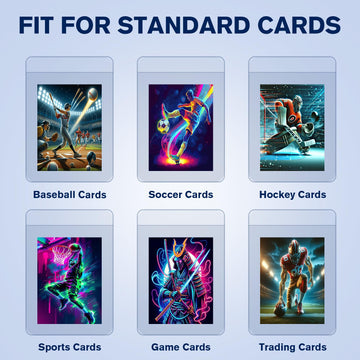 300ct Semi Rigid Card Holders - Card Savers & Premium Protection for Graded Cards, Trading Cards & Baseball Collectibles with Card Sleeves, 1/2" Lip