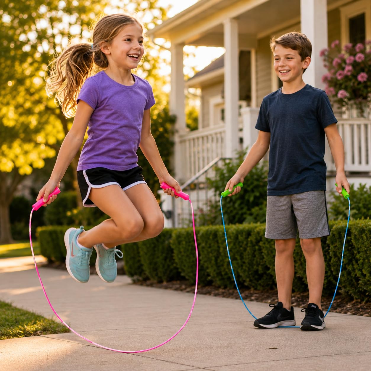 Jump Rope Assortment for Kids (12-Pack), Indoor & Outdoor Skipping Activity, Party Favors, 7 Feet