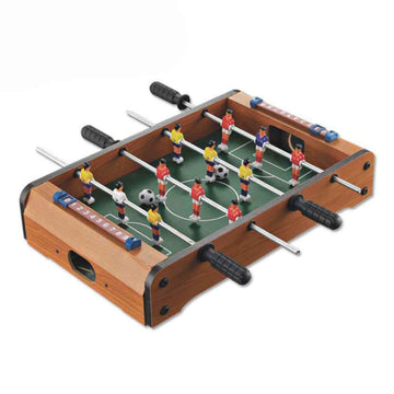 14 Inch Foosball Table, Wooden Soccer Game Tabletop, Mini Indoor Table Soccer Set for Game Rooms, Parties, Family Night