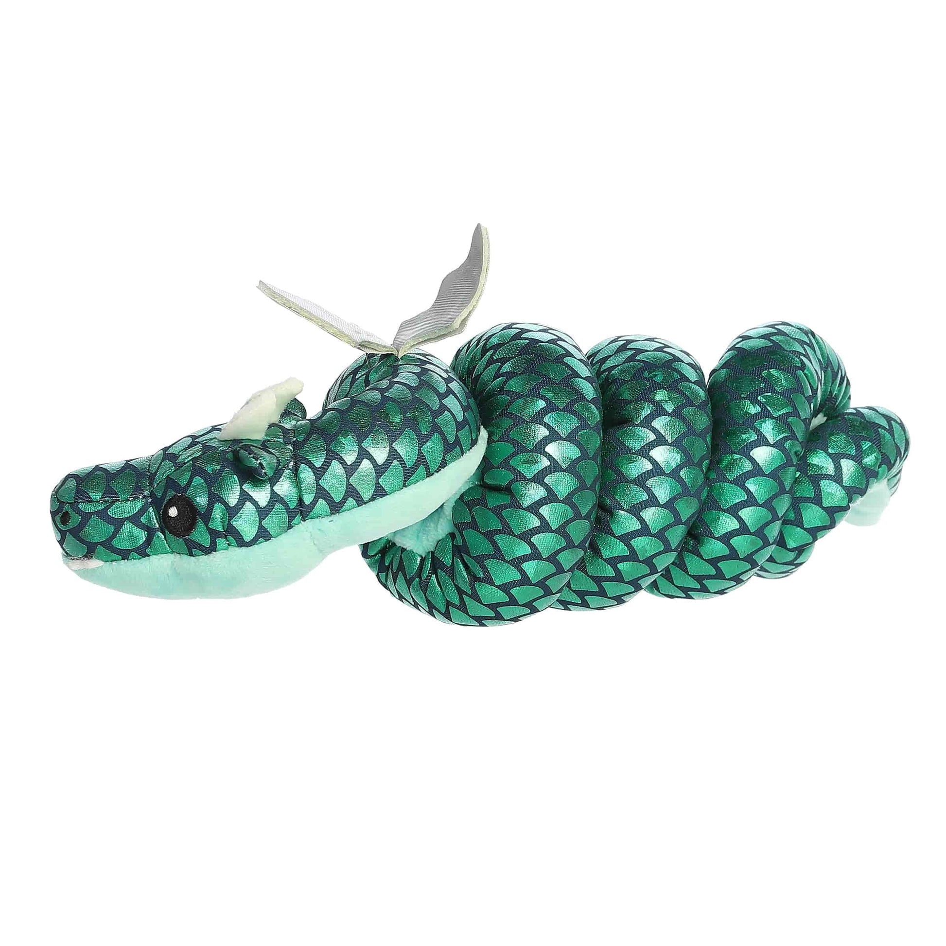 Aurora® Playful Wrist Wranglers™ Viridian Dragon™ Stuffed Animal - Vibrant Colors for an Eye-Catching Design - Perfect for Kids and Costumes - Green 8