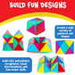 POPULAR PLAYTHINGS Tri-Mags Magnetic Puzzle Toy, Pyramid Stacking Blocks for Creative and Stem Learning, Gifts for Kids - 48 Pieces