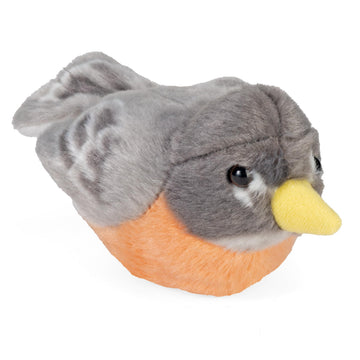 Wild Republic Audubon, American Robin Plush Authentic Sound, Stuffed Animal, Bird Toys for Kids, American Robin