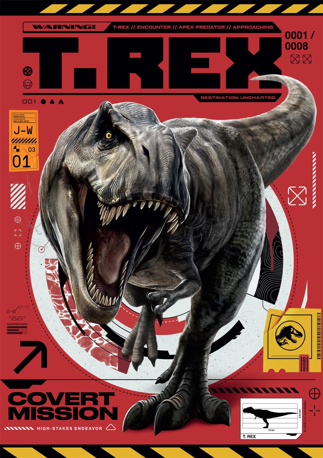 Buffalo Games -300 Piece Jurassic World T. Rex Encounter Jigsaw Puzzle Colorful Puzzle for Adults - Precision-Cut Pieces, Beautiful Artwork, and Hours