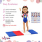 Emily Rose 14" Doll 5-PC Gymnastics Outfit Set with Bejeweled Leotard, Winner Medal & Reusable Stickers | Padded Mat & Hair Tie | Fits WellieWishers &