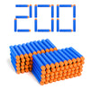 Little Valentine 200 Nerf Compatible Dart Bullets, Blue & Orange, Cylindrical, Round, Close Quarters Battles (CQB), Airsoft, Plastic, EVA Foam, 5.31