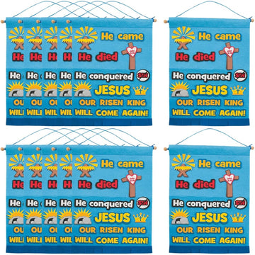 Fun Express Life of Christ Felt Sign Kit - Creative DIY Craft Kids Religious Educational Activity for Sunday School Home Projects & Holiday Fun