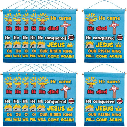 Fun Express Life of Christ Felt Sign Kit - Creative DIY Craft Kids Religious Educational Activity for Sunday School Home Projects & Holiday Fun