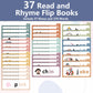 Yoink 37 Read & Rhyme Phonics Flip Books - Word Family Build Book for Kids