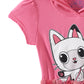 DREAMWORKS GABBY'S DOLLHOUSE Girls Cosplay Hooded Tulle Dress with Ears for Toddler and Big Kids