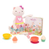 B. toys Tippy Toes Cali Cat Plush Tea Party Playset with Storybook
