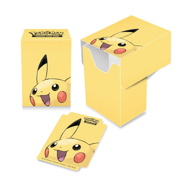 Ultra Pro - 2025 Pikachu Edition Deck Box, Stores & Protects 75 Pokémon Cards Double Sleeves & Standard Size Cards, Self Locking Lid, Deck Divider