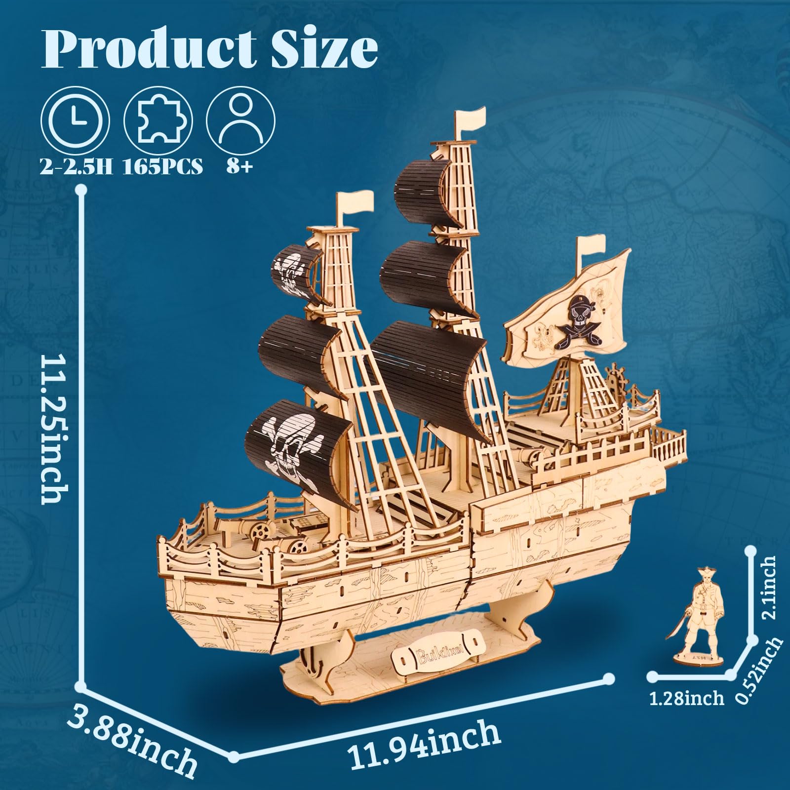 3D Wooden Puzzles for Adults,Wooden Toy for Kids and Adults,Model Building Kit,Educational Brain Teaser,Best Educational Christmas Birthday Day Gift