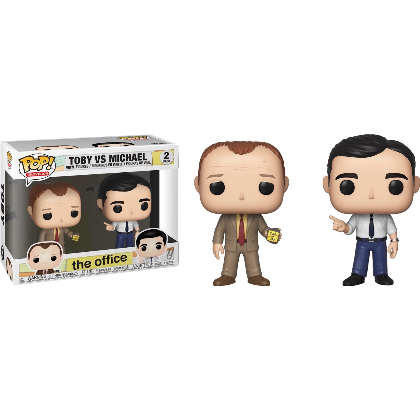 Funko Toby vs Michael: P o p ! TV Vinyl Figurine Bundle with 1 Compatible Protector (41917 - B)