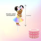 Rainbow Girl African American Centerpieces Table Party Decoration, Toppers Girl with Big Head Bow