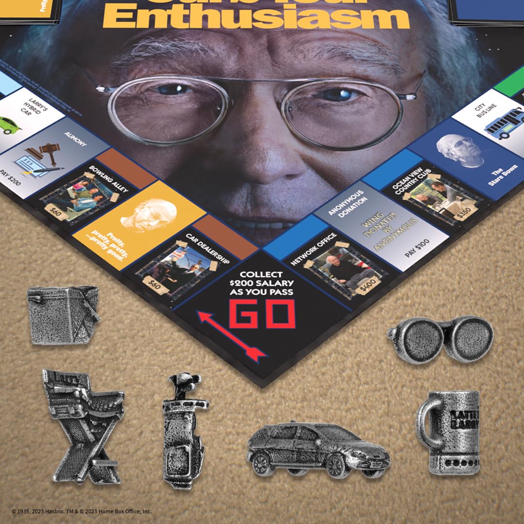 Monopoly Curb Your Enthusiasm | Play as Larry’s Glasses, Golf Clubs, Hybrid Car & More | Officially Licensed Collectible Game Based On Hit HBO Comedy