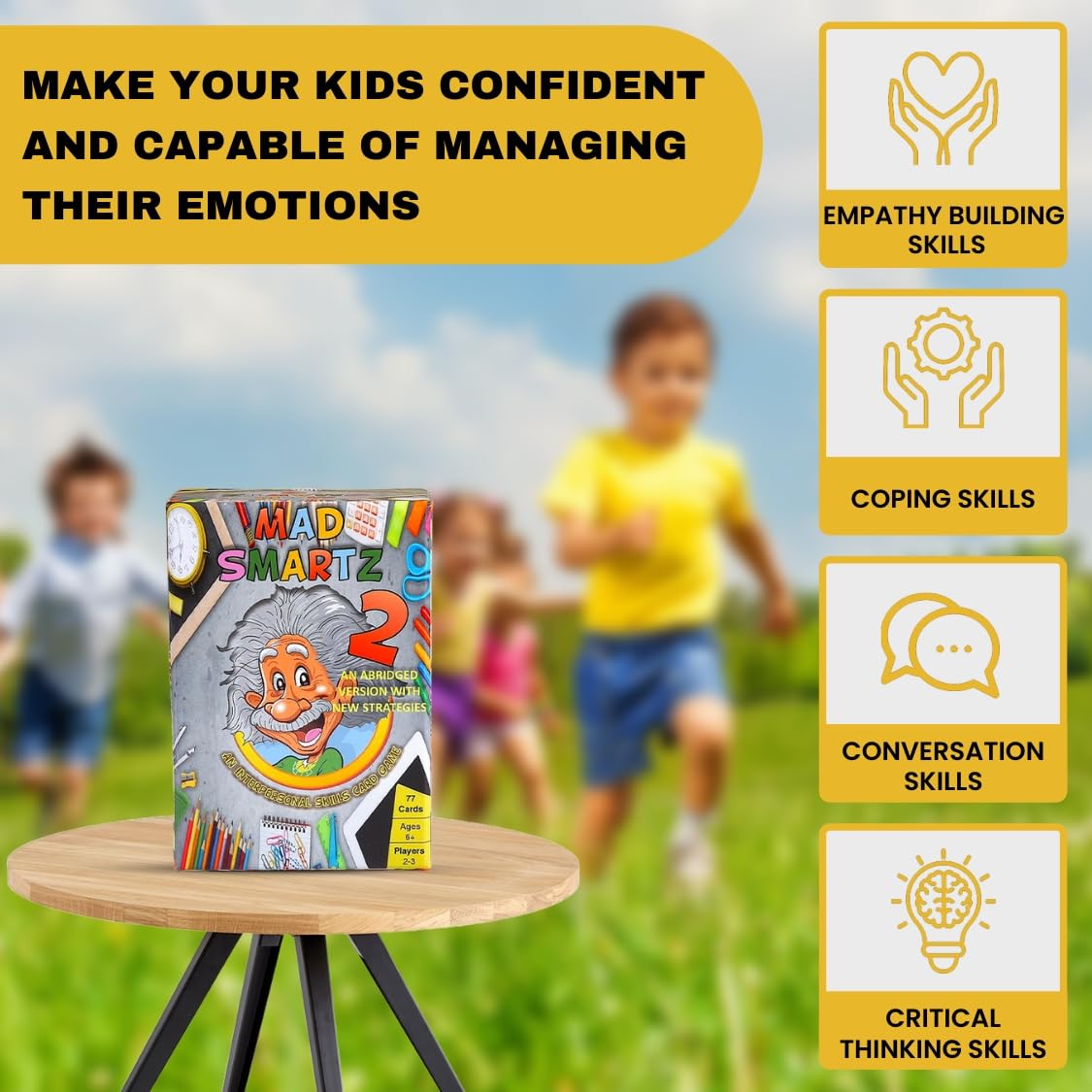 Thought-Spot Mad Smartz 2 Abridged Social Skills & Anger Management Game | SEL Therapy & CBT Tool for Emotional Regulation | for Kids 6+ | Home