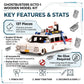 IncrediBuilds Ghostbusters Ectomobile 3D Wood Puzzle & Model Vehicle Figure Kit (137 Pcs) Build & Paint 3-D Movie Replica Ecto-1 Car Toy - No Glue or