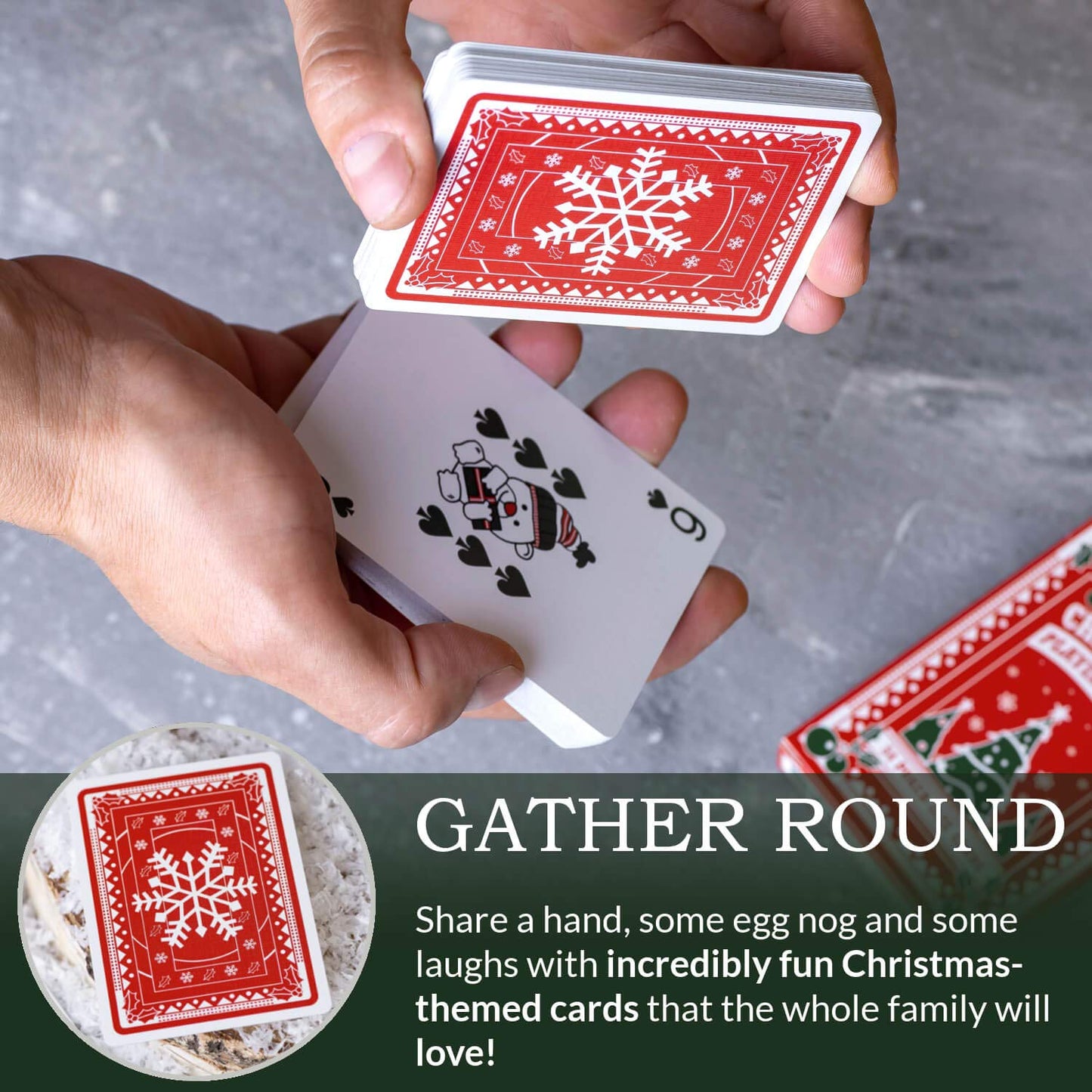 Christmas Playing Cards, Cute Designs for Family Fun with Free Card Game eBook! Great Stocking Stuffer Gift Under 15 Dollars, Premium Poker Card Deck