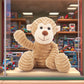 Apricot Lamb Toys Plush Corduroy Monkey Soft Stuffed Animal for Kids 8.5''