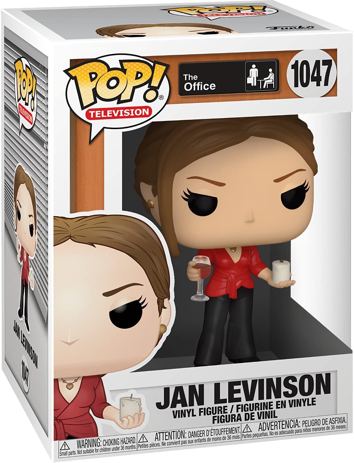 Funko Pop! TV: The Office - Jan Levinson with Wine & Candle Vinyl Figure (Bundled with Compatible Pop Box Protector Case), Multicolored, 3.75 inch