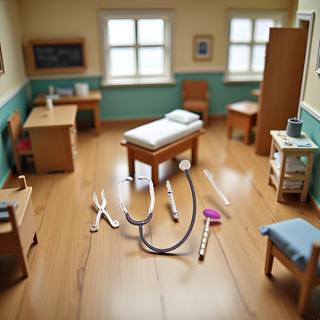 Dollhouse Miniature Medical Set,5 Piece Stethoscope Care Tools, Hospital Accessories for House Decoration, Dollhouse Dolls Miniature Garden Kit