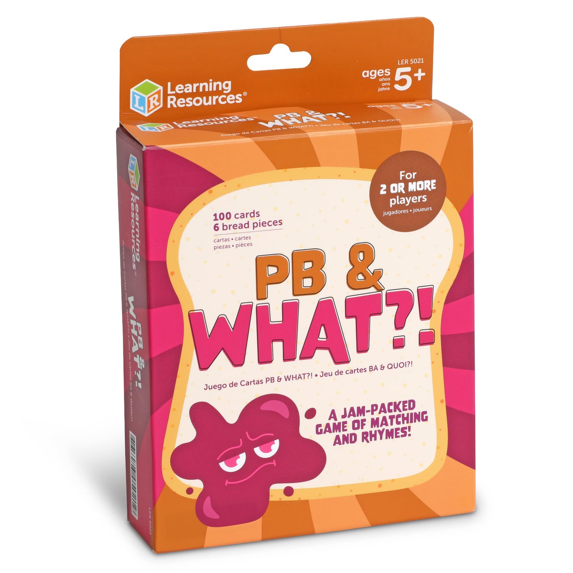 Learning Resources PB & What?! - Learn to Read Rhyming Games for Kids, Literacy Phonics Game, Elementary Classroom Matching Games, Learning Game