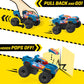 MEGA Hot Wheels Monster Trucks Toy Car Building Set, Smash & Crash Race Ace with 85 Pieces, 1 Micro Action Figure Driver, Blue, Kids Age 5+ Years