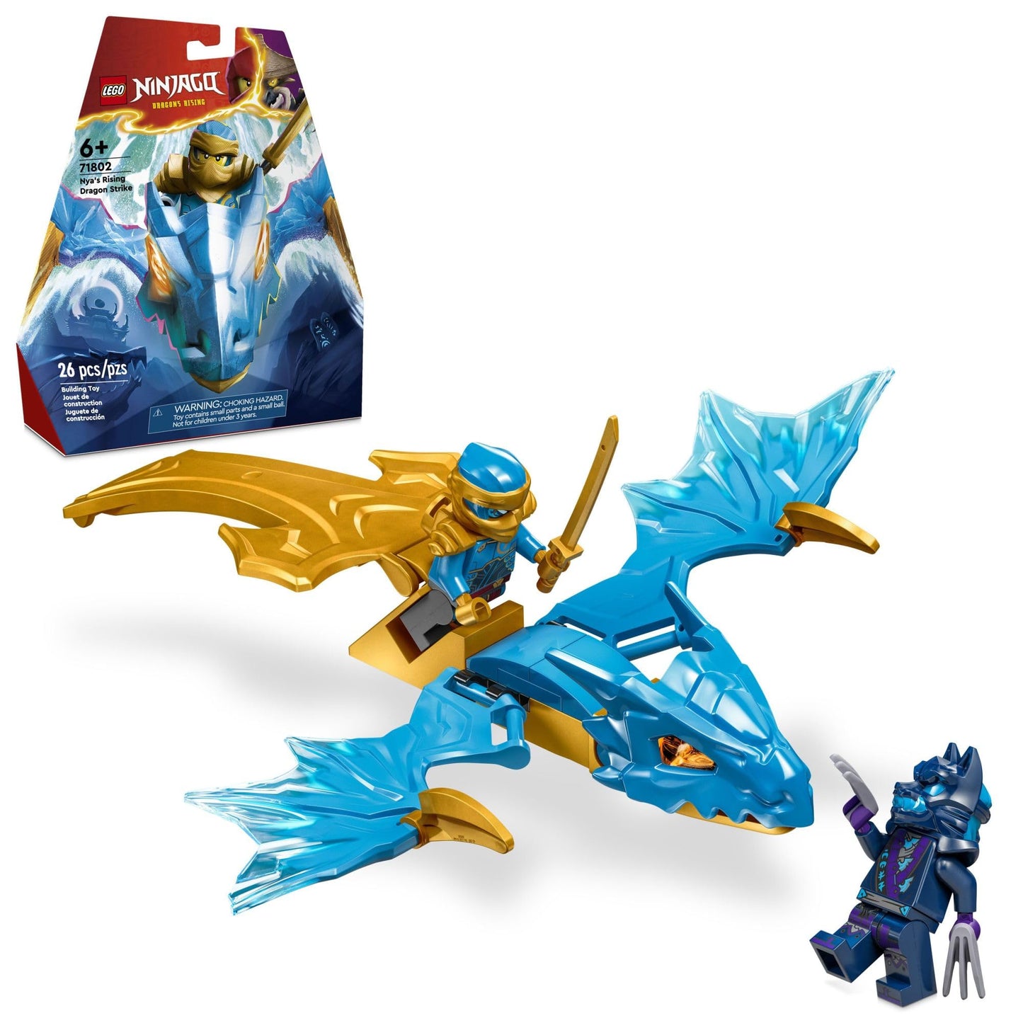 LEGO NINJAGO NYA’s Rising Dragon Strike Toy, Ninja Action Figure Playset with NYA Minifigure, Building Ninja Battle Set for Kids, Gift Idea for Boys