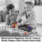 Replacement Parts for Fisher-Price Head Chef Playset - GKW08 ~ Replacement Eggplant, Carrot, Lettuce, Steak, Pepper, Kale and Purple Sauce