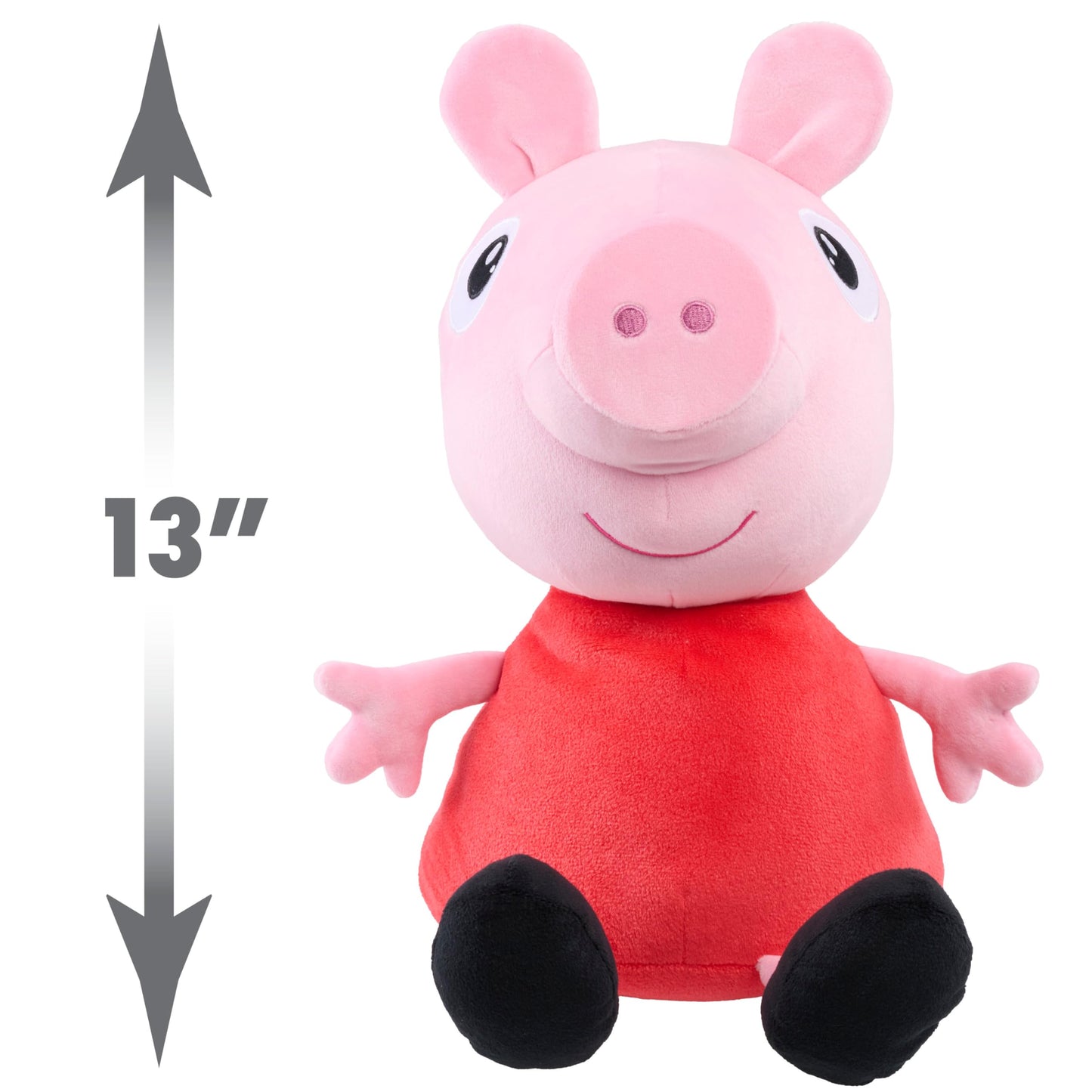Peppa Pig 2 lb Weighted Large Plush, 12-inch Stuffed Animal, Kids Toys for Ages 2 Up by Just Play