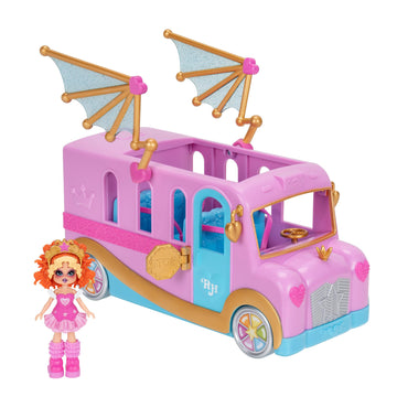 Royale High Bus & Glam Closet - (1) Exclusive Doll, On-The-Go Glam Closet, Moveable Wings, Working Wheels and Room for 4 Friends - Virtual Item Code