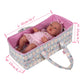Rakki Dolli Doll Carry Cot Set, Soft 3PC Set Includes Cot, Mattress and Pillow, Blue Rabbit Doll Bassinet, Fits for 14-16 Inch American Girl Dolls