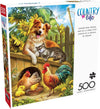 Buffalo Games - Nadia Strelkina - Summer Farm Friends - 500 Piece Jigsaw Puzzle for Adults -Challenging Puzzle Perfect for Game Nights - Finished Size