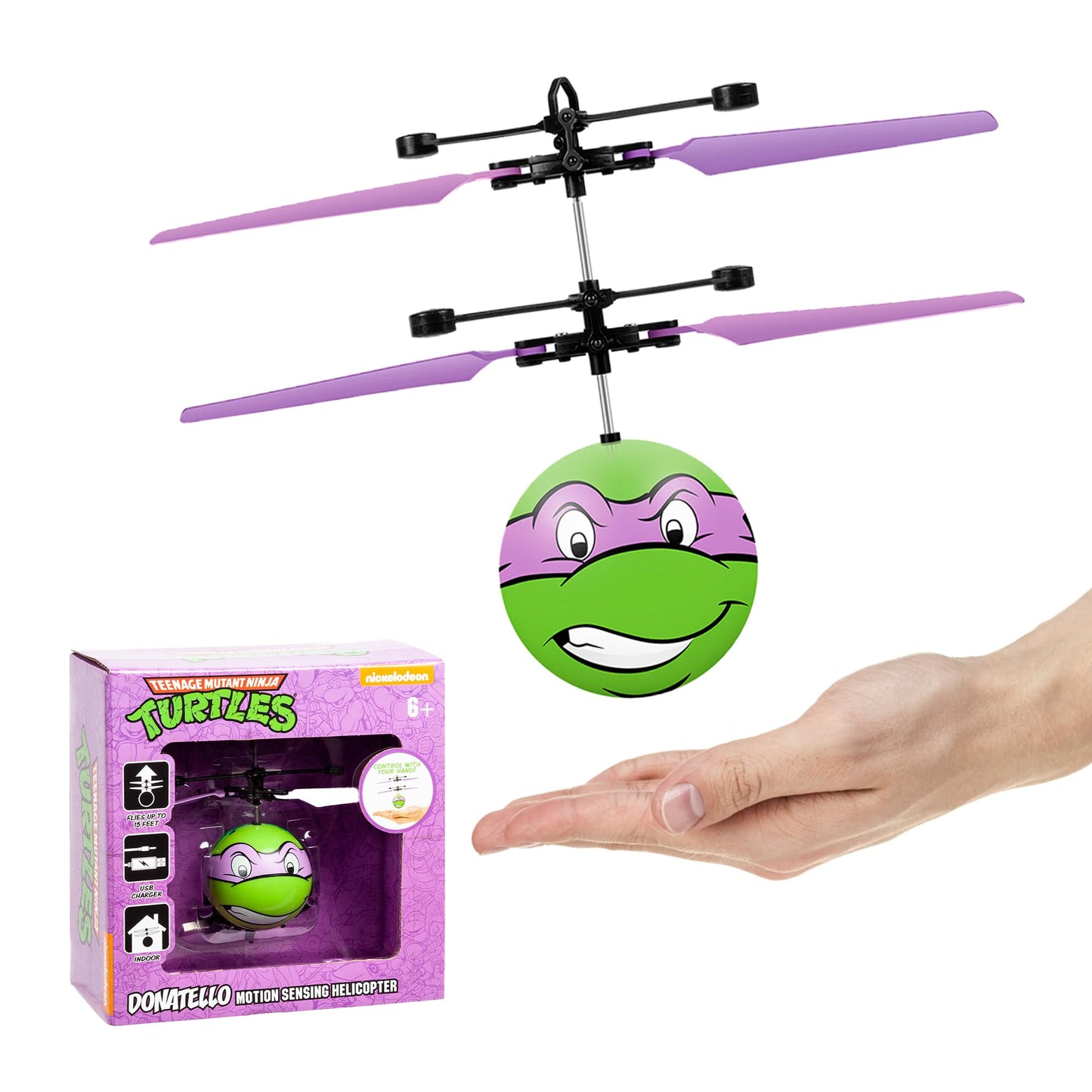 Teenage Mutant Ninja Turtles Donatello Flying Ball, USB Rechargeable