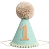HGFC Natural Boho Birthday Hat - Boho First/1st Birthday Decorations,Cake Smash Photo Prop (Green)