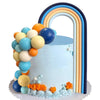 Blue Rainbow Cake Toppers Mini Balls Blue Orange Dog Cake Decorations for Birthday Baby Shower Party Supplies (Dark Blue)