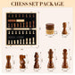Tobaisaa 15 Inch Natural Wood 2 in 1 Magnetic Chess & Checkers Set