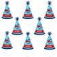 Big Dot of Happiness Taking Flight - Airplane - Cone Happy Birthday Party Hats for Kids and Adults - Set of 8 (Standard Size)