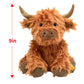 SOLPOBEI Music Highland Cow Stuffed Animal with Sound, Farm Cow Toy with ''Moo''Sound, Soft Farm Animal Cattle Plushie Doll Festival Presents