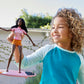 Barbie Olympic Games Tokyo 2020 Surfer Doll with Surf Uniform, Tokyo 2020 Jacket, Medal, Tokyo 2020 Surfboard with Fins for Ages 3 and Up, Multi