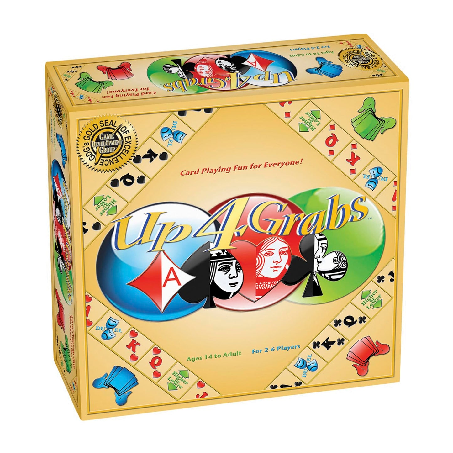 Up 4 Grabs - The Wild Card-Playing Board Game Packed with Twists and Turns - Classic Family & Adult Game Night Fun